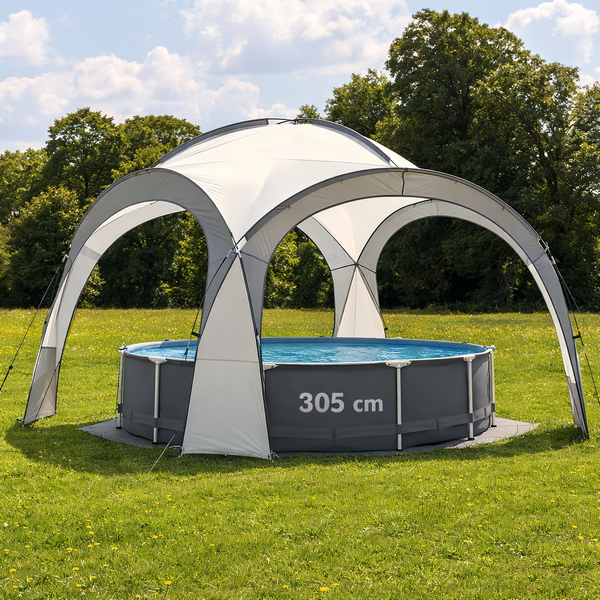 Садовий намет MultiGarden тент для басейну 305 см з сумкою сірий 5903089067641 - постачальник товарів для дому, офісу та салонів краси OFerta