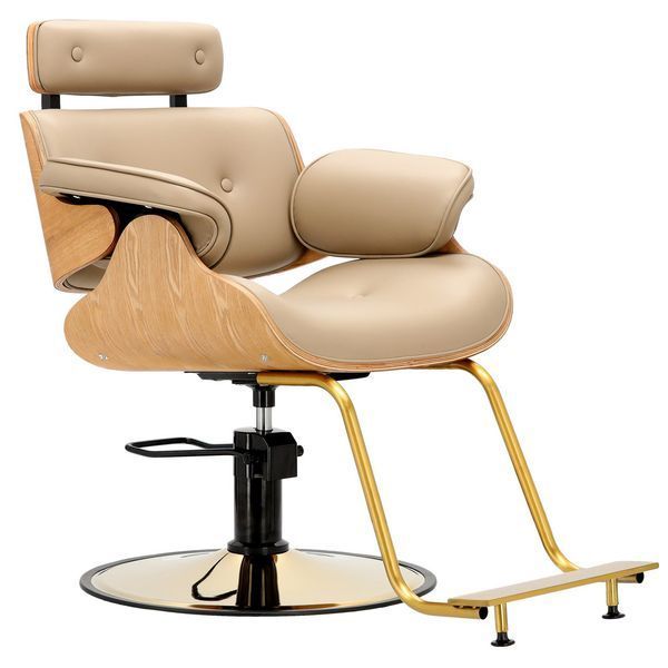 Крісло перукарське гідравлічне Ankara Beige з підніжкою для ніг 105387 - постачальник товарів для дому, офісу та салонів краси OFerta